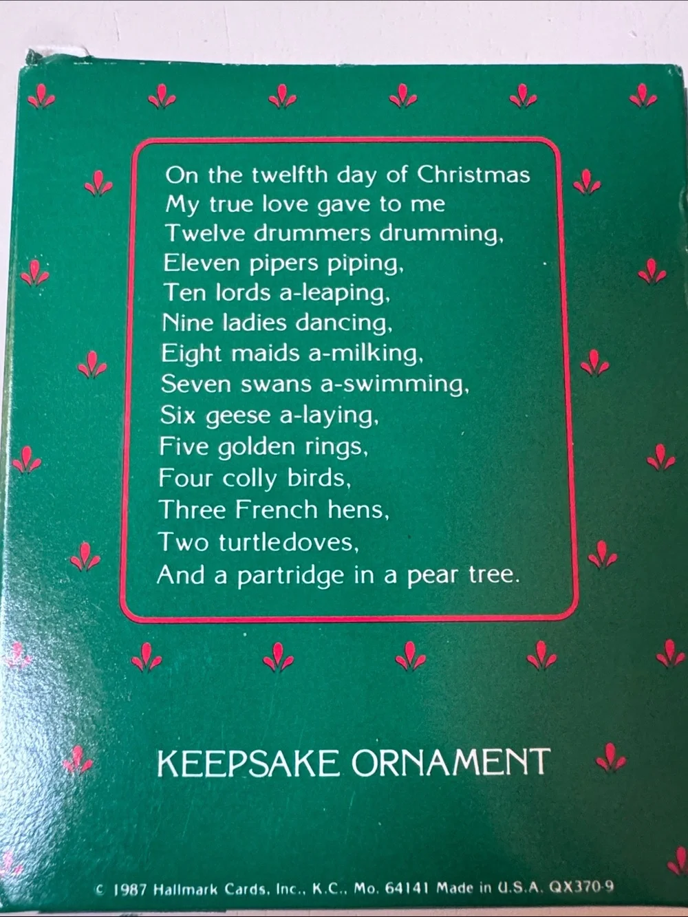 Hallmark Four Colly Birds Acrylic Ornament-Twelve Days of Christmas Collection